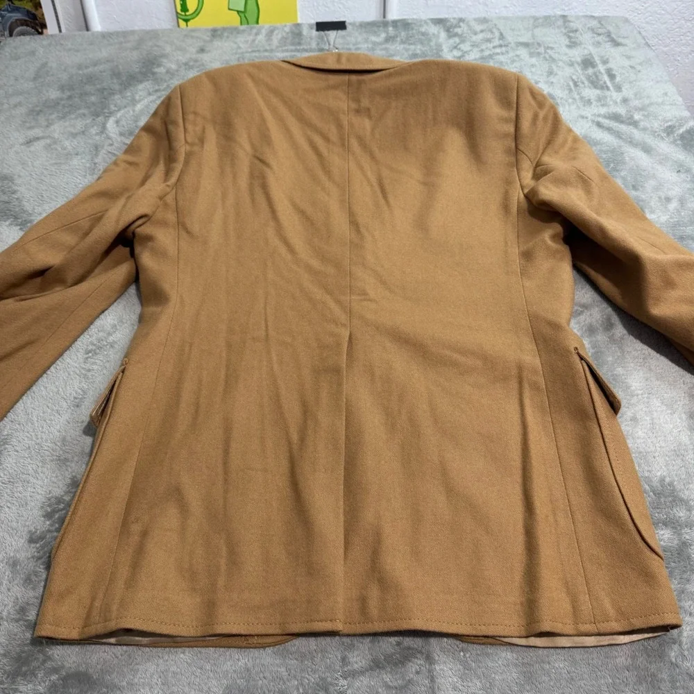 Vintage Derby of San Francisco 100% Pure Wool Blazer Camel Tan Sport Coat 38S